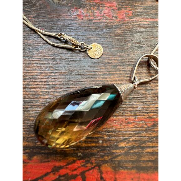 Smokey Quartz Briolette Necklace - Picture 3 of 4